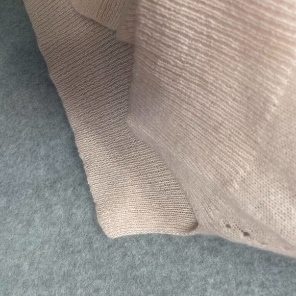 360 Cahmere Skull Cashmere Cardigan Women Medium Pink Long Sleeve V-Neck Sweater - Picture 7 of 15